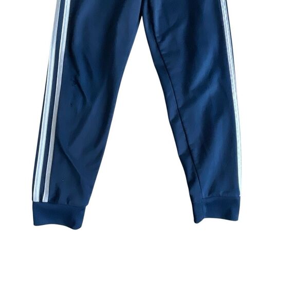 Free w/purchase! Adidas navy w/white stripes joggers - Size 7 (with flaw) - Picture 3 of 6